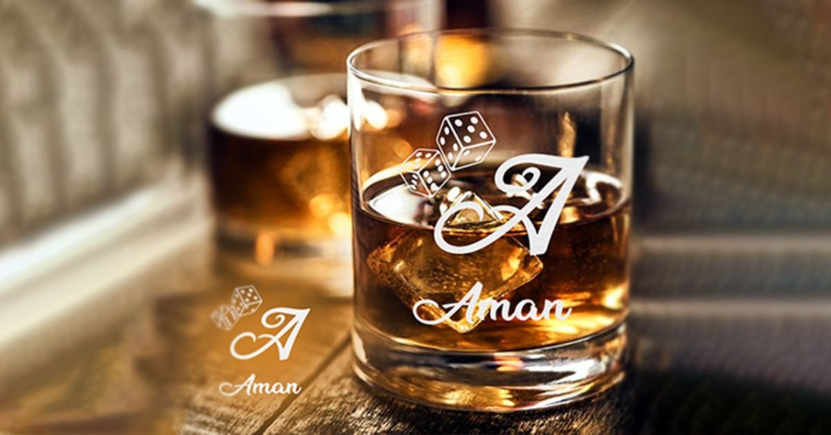 Monogrammed Whiskey Glass
